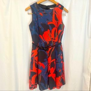 Red & Black dress with Belt Size 6